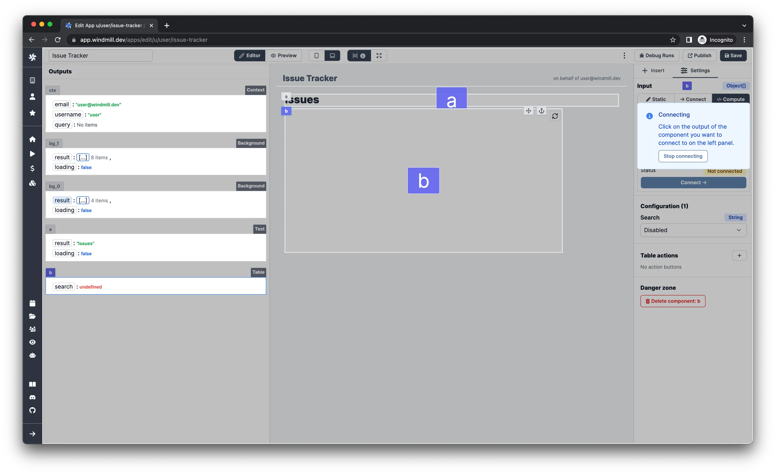 Connecting scripts